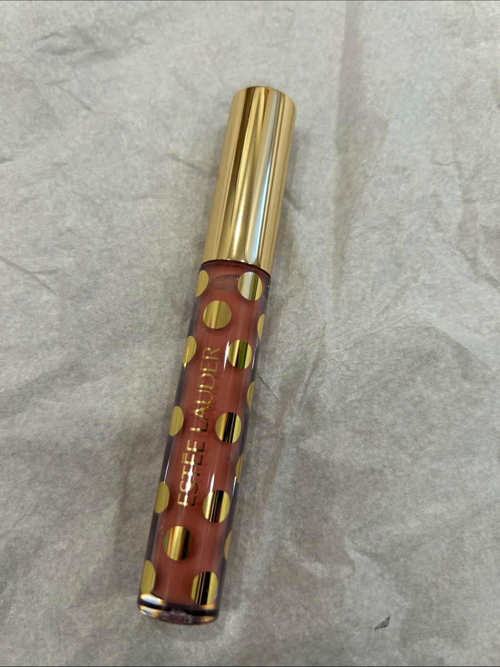 Estee Lauder Gold-Dotted Nude Pink Lip Gloss